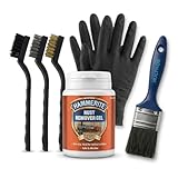 Rust Remover for Metal – Hammerite Rust Remover Gel Bundle with 3x Hulthor Wire Brushes, Paint Brush & Gloves – Rust Cleaner & Converter Alternative for Cars, Bikes, Tools & Gates – Removes Rust