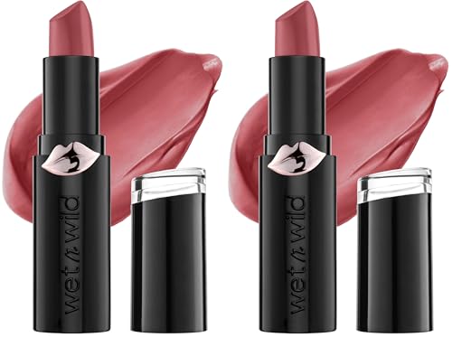 Image of wet n wild Mega Last Matte Lip Color, Semi Matte Hyaluronic Acid Infused, Long Lasting Full Coverage for a Nourishing Pout, Cruelty-Free & Vegan - Wine Room (Pack of 2)