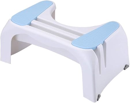 Bathroom Stool, Most Ergonomic Bathroom Space Saver Toilet Stool Natural Aid for Posture Better Bowel for All AgesBlue