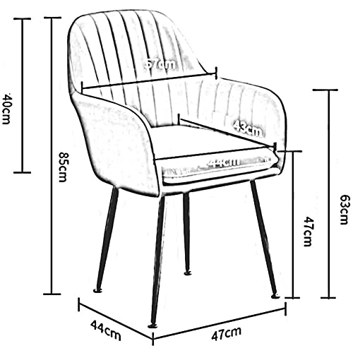 Chaise de salle à manger avec dossier ergonomique et coussin vert doux - 3