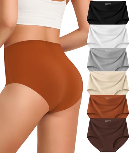 Kalapa Womens Underwear Seamless Full Coverage Breathable Briefs No Show