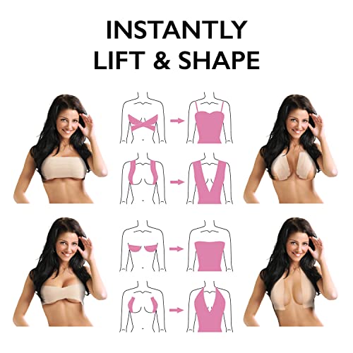 Boob Tape, Boobytape For Breast Lift, Waterproof Bob Tape For Small And Large Breasts, Includes One Roll Breast Lift Tape, One Pair Reusable Silicone Nipple Covers, And A Skin Sensitivity Test Kit #TOP1