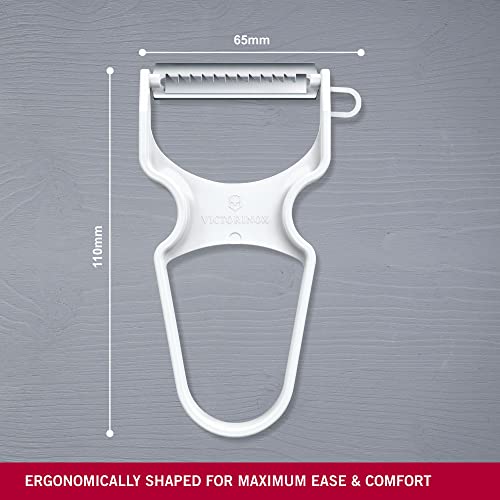 Image of Victorinox, Multipurpose Rapid Peeler /Vegetable Scrapper, Julienne Edge, White, Swiss Made (6.0934),0.4 in