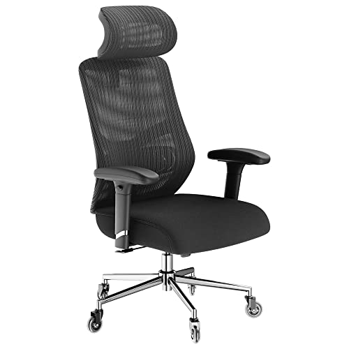 Truweo Ergonomic Executive Office Chair - Big And Tall With Inline Skate Caster Wheels – Heavy Duty Lumbar Support High Back With Premium Gas Lift #TOP18