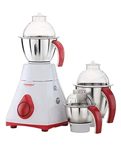Sowbaghya Magic 750Watts Mixer Grinder 110V For Usa & Canada (Not For India) , White Wtth Red
