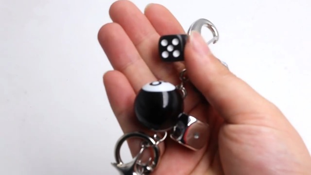 Dhdfisd 8 Ball Keychain Y2K Star Dice Billiards Keychin Lucky 8