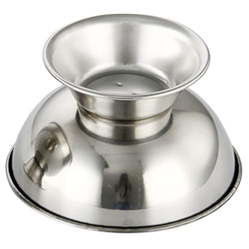MAGICLULU Ciotola da Barba in Metallo 11Cm, Grande Tazza Riutilizzabile per Schiuma da Barba, Accessorio per Rasatura Uomo in Casa e Casa