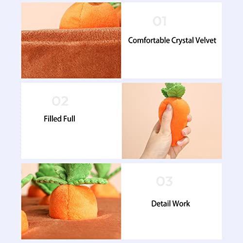 Ziurmut Pet Snuffle Carrot Toy, Versteckspiel Carrot Farm Dog Puzzle, Carrot Snuffle Dog Toy, Carrot Dog Enrichment Toy for Dog Aggressive Chewers