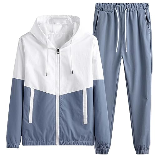 Generisch Herren Jogginganzug Tracksuit Sportanzug Jogginghose Streatwear Hoodie Herren mit Kapuze Casual Sport & Freizeit Trainingshose Kleidung Herren