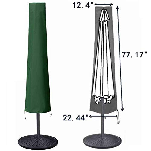 Umbrella Covers for 7ft to 11ft Patio Umbrellas, Waterproof and Durable Market Parasol Ourdoor Umbrella Covers with Zipper and Rod