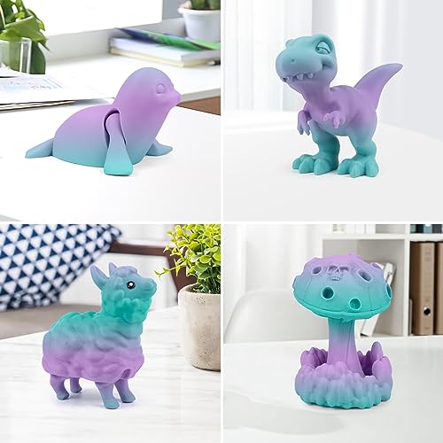 iSANMATE PLA Plus Rainbow Filament 1.75mm, Fast Change Multicolor, Bluish Green, Purple 1KG/2.2lb