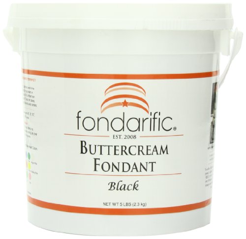 Fondarific Buttercream Black Fondant, 5-Pounds