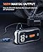 Professional-Grade 7000A Peak Car Battery Jump Starter (All Gas/10L Diesel) 5000A CCA Portable Car Jump Starter Battery Pack, 12V Safe Jump Box Jumper Starter with Extended Jumper Cables, DC, Lights