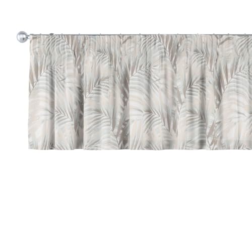 dekoria Cortina corta con cinta fruncidora (390 x 40 cm), color gris y beige