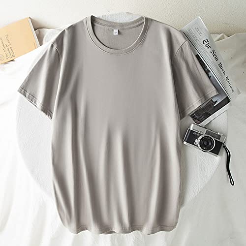 Camiseta de manga corta para hombre y mujer básica lisa de verano en talla 4XL