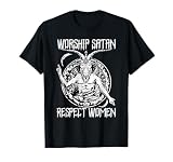 Worship Satan Respect Women I Satanic Goat Head T-Shirt