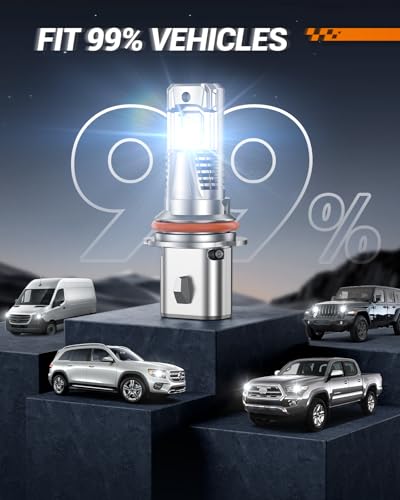 Image of SEALIGHT 9007 /HB5 LED Bulb, 46000LM 6500K Output Canbus Ready, 800% LED Headlight Bulbs For Powersports IP68 60000Hrs Lifespan, 1:1 Size 3Mins Installation, 2 Pack