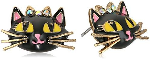 Betsey Johnson Cat Stud Earrings Pink Stud Earrings