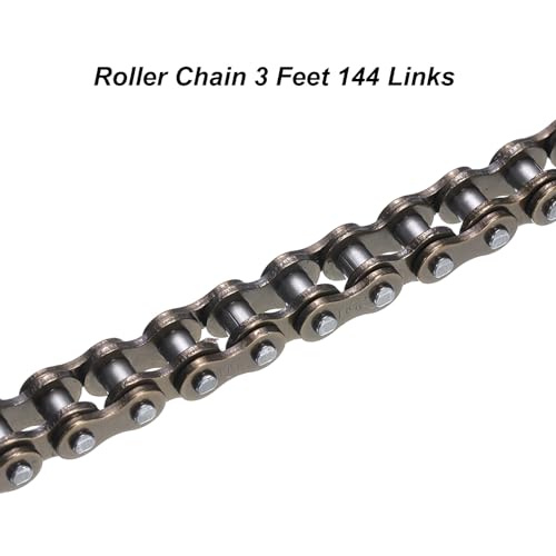 QUARKZMAN #25H/ DIN/ISO 04CH Roller Chain 3 Fuß 1/4 Teilung Kohlenstoffstahl Roller Chains Für Go-Karts Fahrräder 144 Glieder