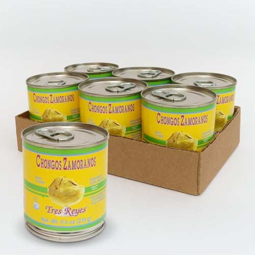 Tres Reyes Authentic Mexican Chongos Zamoranos Gummy Candy, 57oz (6 pack of 9.5oz cans)