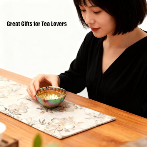 Golden Tenmoku Tea Cup with Lotus by CmengAo