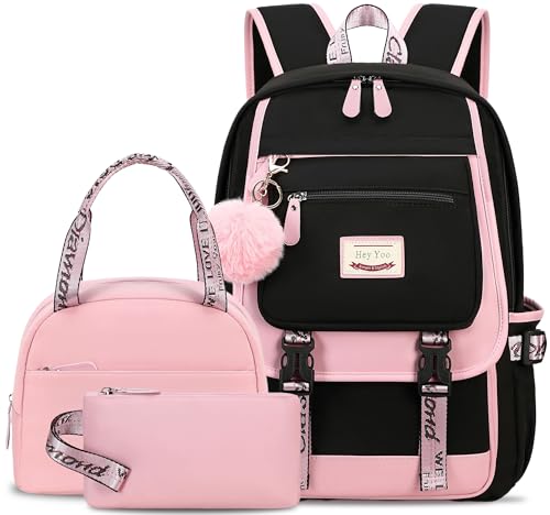 Hey Yoo School Backpacks for Girls Backpack with Lunch Box Teen