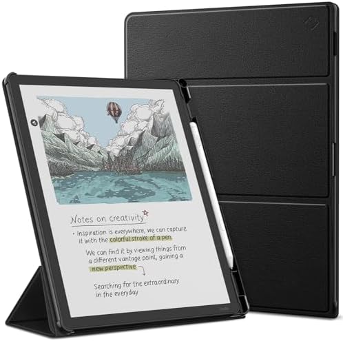 Fintie Trifold Case for 11" Kindle Scribe 3rd Generation 2025 - [Built-in Pen Holder] Two Viewing Angles Stand Cover with Auto Sleep/Wake for 2025 Kindle Scribe Colorsoft eReader (Black)