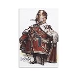 MYGGA Toile Tableau Re Edoardo VII Cartoni Animati Poster Soggiorno Camera da letto Pittura Opera d'arte 30x50cm Senza Cornice