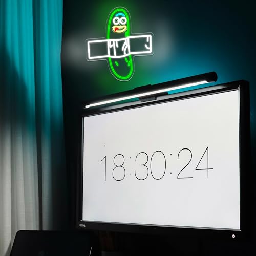 Image of Pickle Neon Sign Anime Rick LED Neon Lights for Wall Decor USB-Powered LED Sign Anime Decor for Man Cave, Bedroom, Game Room, Pickle Party