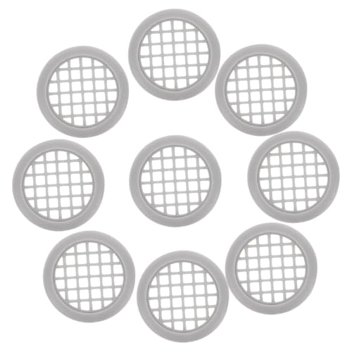 SEWACC 50 piezas Rejillas Ventilación Redondas Plásticas Resistentes para Puertas de Armario Cubierta Decorativa Soportes Clip Fácil Instalación para Zapateros y Ropero Ventilación Aire