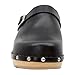 Bjork Women's Anna Swedish Wooden Clogs - Black Full Grain (EU-38)