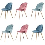 Cada silla de comedor está construida sobre unas robustas patas de metal y cuenta tanto con funda de terciopelo como con un grueso acolchado de espuma para permitir años de uso. Las almohadillas debajo de las piernas pueden proteger los pisos de madera y alfombras, diseño de almohadillas ajustables puede equilibrar nuestra silla de acento en cualquier lugar.