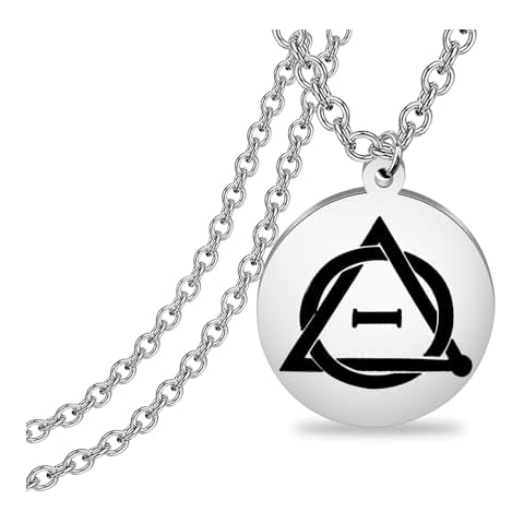 CENWA Stainless Steel Therian Symbol Pendant Necklace Therian Accessories (The-rian N) Cover