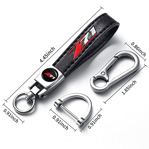 Miguoer Genuine Leather Key Chain Suit For Z71 Chevy Colorado Silverado Car Key Chain Ring Accessories Family Present For Men And Woean Keyring(Silver) #TOP1