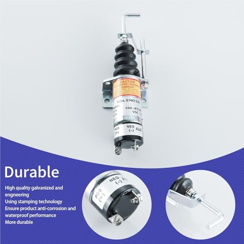 Solenoide de corte de combustible 366-07197 con parada precisa 12V 4