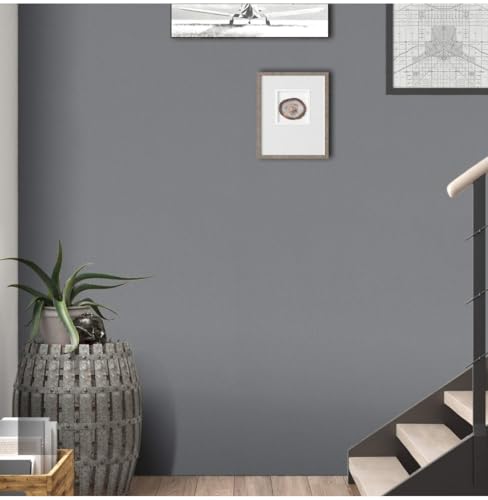 Image of DEEMUS Dark Grey Matte Peel & Stick Self Adhesive Waterproof Sticker for Living Room, Bedroom Office,Almirah, Floor, Tabletop, Wall, Fridge,& Renovation Projects (2 x 25 Feet)