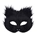 Masquerade Mask Halloween Fox Mask Cosplay Costume Half Face Animal Headgear Caps Furry Party Christmas Eye Mask Cat Masks Party Mask Fancy Half-Face Masks Halloween Costume Fancy Dress