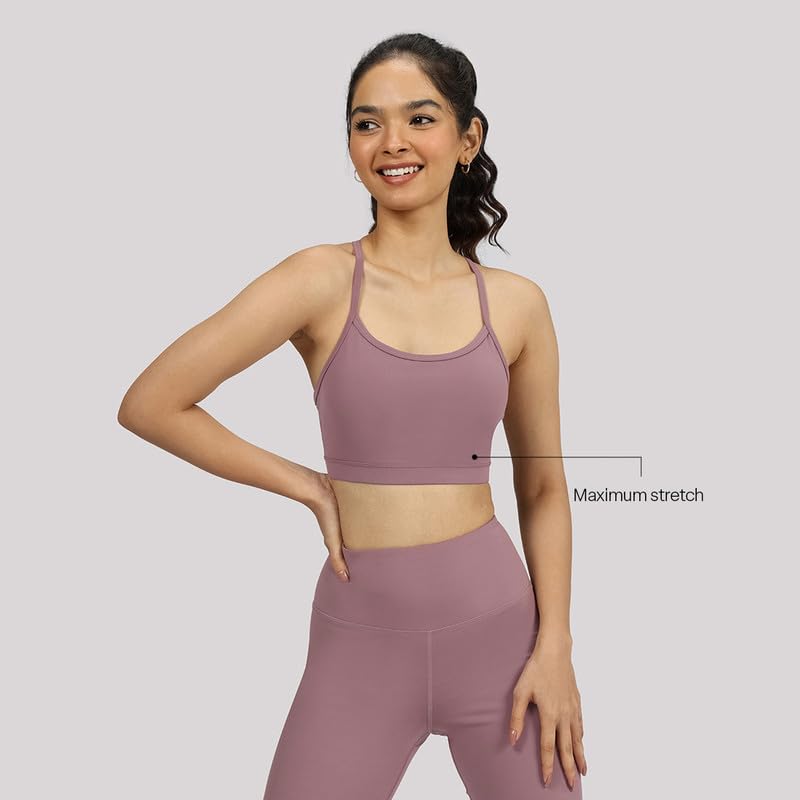 Image of BlissClub Ultimate Strappy Sports Bra | Removable Cups | Strappy Racerback Design | Elasticated Hem | CloudSoft TM Fabric