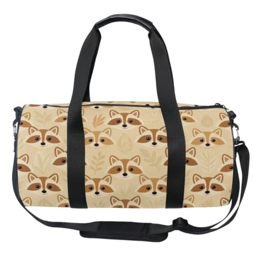 Bolsa deportiva de gimnasio con asas regulables y estampado original marrón 2