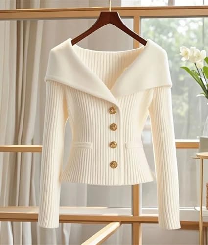 Women Button Down Cardigan Sweater Long Sleeve Casual Coat Fashion Warm Knitted Sweater Jacket4