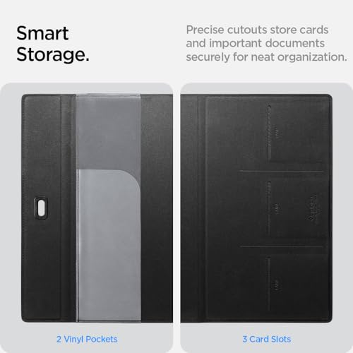 Image of Spigen Hyper-Slim Car Registration and Insurance Card Holder for All Cars | ID License Car Essential Documents Holder [Tesla Model Y Juniper L (2026) & 3 /Y /S /X /Cybertruck] - Black