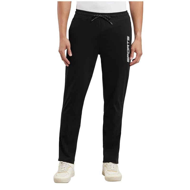 mytees Track Pants for Men: Regular Fit Cotton Blend Lower with 2 Side Zipper Pockets, Back Pocket - Your Go-to for Running, Gym, and Comfortable Style. Design1-picture-26