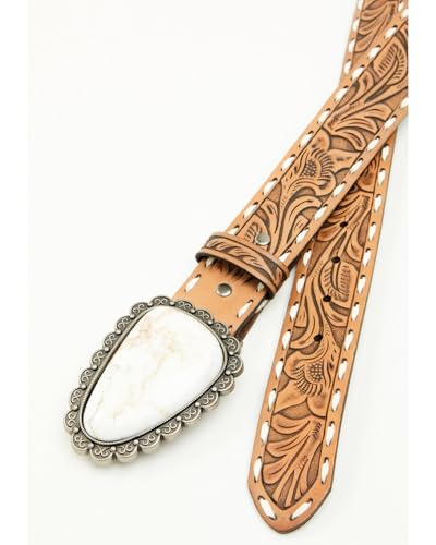 Shyanne Women's Whipstitch Stone Buckle Western Belt - SASU24BT2-CRM2