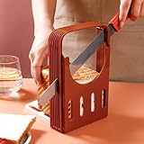 Ncheli Cortadora de Pan Tostado,Herramientas de Corte de Pan Molde Cocina Pan Plegable para rebanar de Resina Sandwich con 4 grosores Diferentes