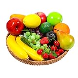 HaiFafafaing 20 Pcs Artificial Fruit Pack Look Real Frutas Fake Fruit Decorativas Realistic Table Display Simulation for Decoration Home Kitchen Fake Strawberry Apple Grapes Mixture Fruits