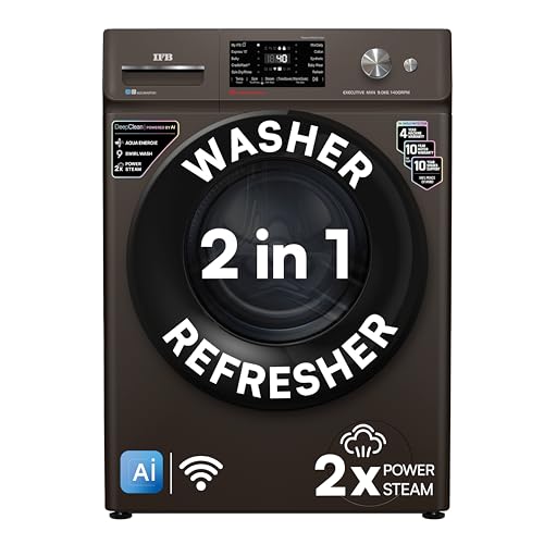 IFB 9 Kg 5 Star, DeepClean® Technology, AI Powered, WiFi, Fully Automatic Front Load Washing Machine (EXECUTIVE MXN 9014K CMS, PowerSteam®, 9 Swirl, Steam Refresh, Inbuilt Heater, Eco Inverter, Mocha)