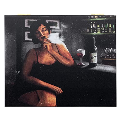 Humidor Supreme Havana Beauties Global NFT Gallery Series, Cubanesque Cigar Portrait, 20 Cigar Capacity, Premium Kiln Spanish Cedar Interior, SureSeal Technology, Round Humidifier, Havana Fiction