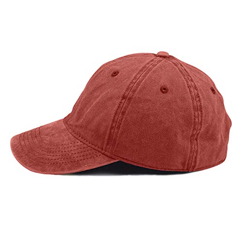 Image of HH HOFNEN Baseball Cap Washed Cotton Unstructured Vintage Hat for Men Women | Unisex Sports Ball Caps Sun Protection Adjustable Outdoor Curved-Brim Dad Hat Classic Plain Cap