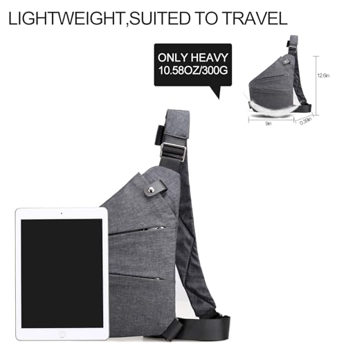MAXTOP Anti Theft Crossbody Bag for Women Men Multi-Pocket Travel Slim Sling Bag with Adjustable Strap4