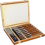 TOOSOAR Set de Ciseaux à Bois,8 pièces Ciseaux à Bois,pour Débutants et Professionnels, Convient au Travail Sur du Bois